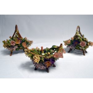 SET DE CESTAS FLORALES ESTILO CAPODIMONTE