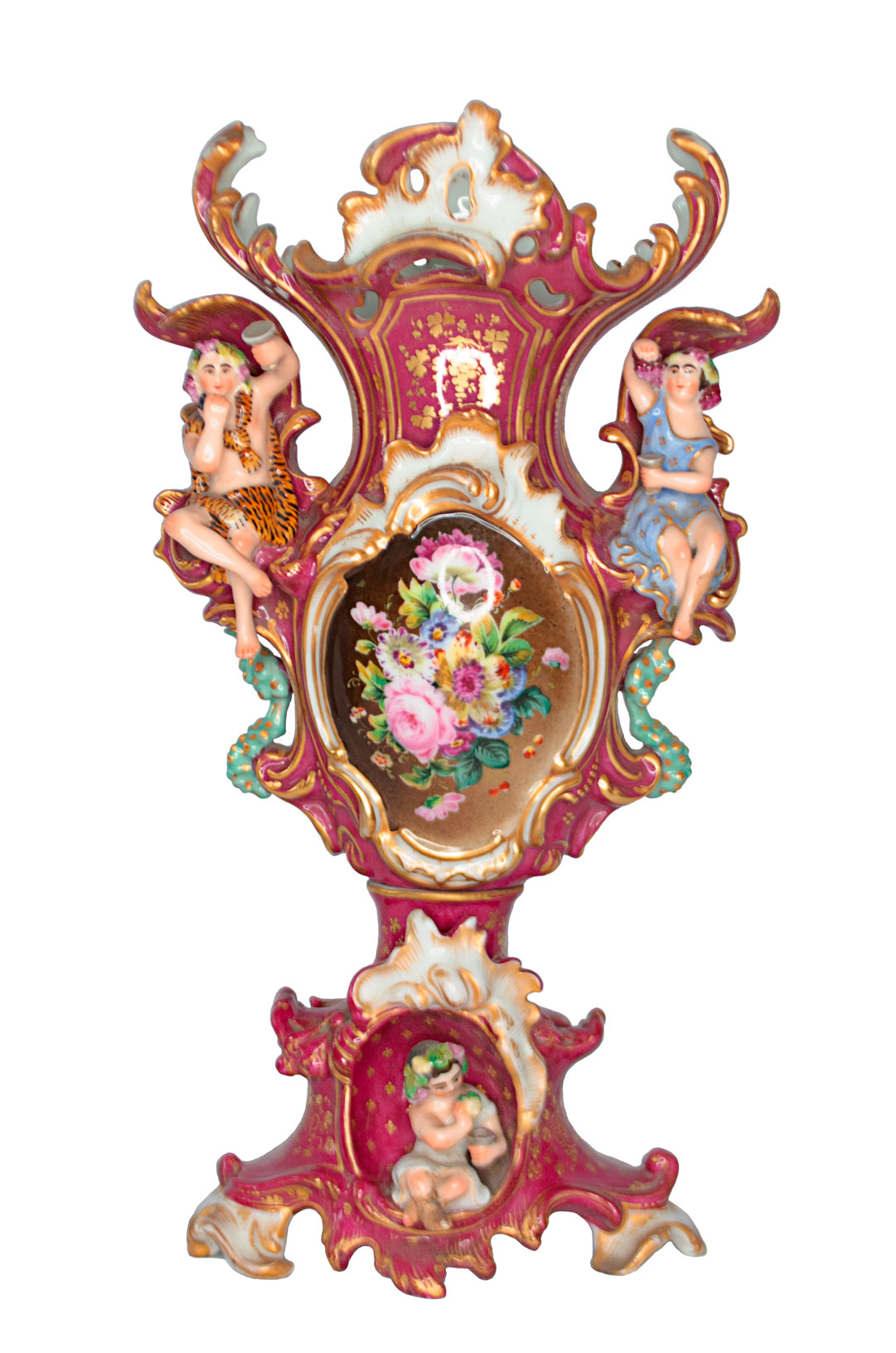 FLORERO DE PORCELANA MEISSEN