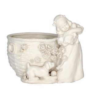 FLORERO DE PORCELANA BISCUIT IMPERIAL AMPHORA