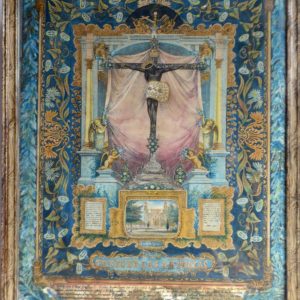 LITOGRAFÍA DE GABRIEL VICENTE GAHONA “PICHETA” SANTO CRISTO DE LAS AMPOLLAS DE ICHMUL