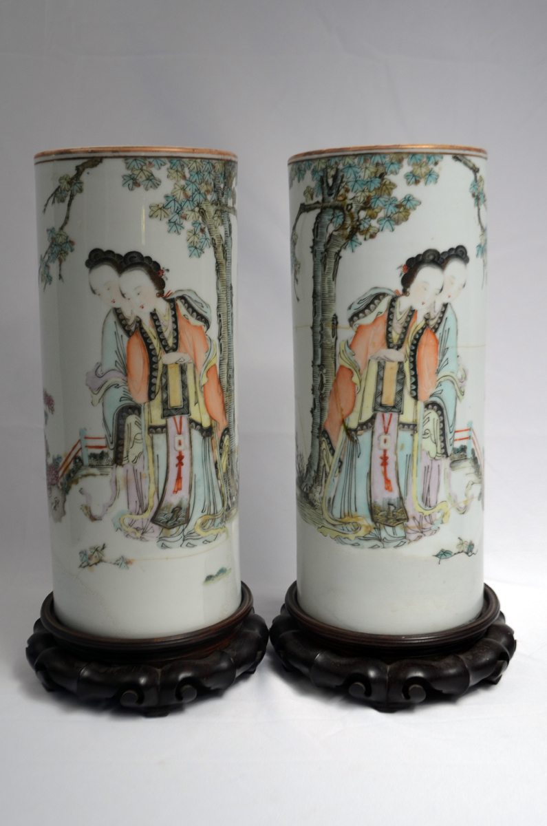 JARRONES ROULEAU DE PORCELANA CHINA