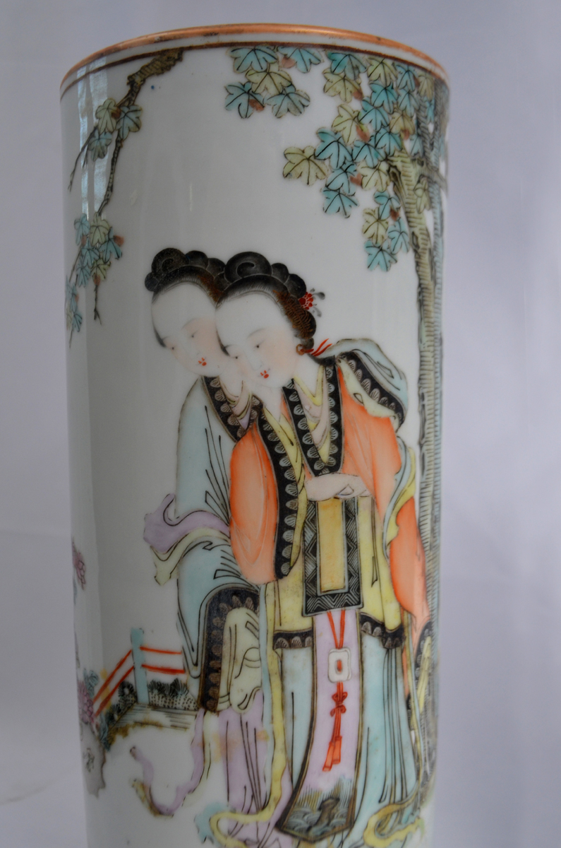 JARRONES ROULEAU DE PORCELANA CHINA - Imagen 2