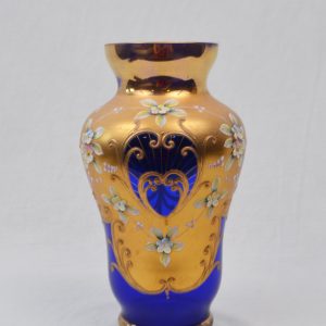 JARRÓN DE CRISTAL BOHEMIA CHECOSLOVAQUIA