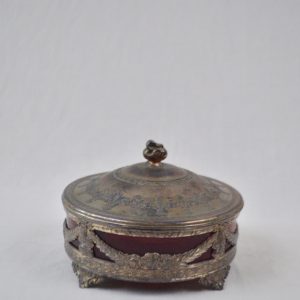 CAJA DE CRISTAL BOHEMIA RUBÍ