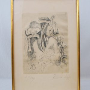 GRABADO DE “SEÑORA SANTA ANA, MARÍA Y EL NIÑO” / FEDERICO CANTÚ GARZA / MÉXICO
