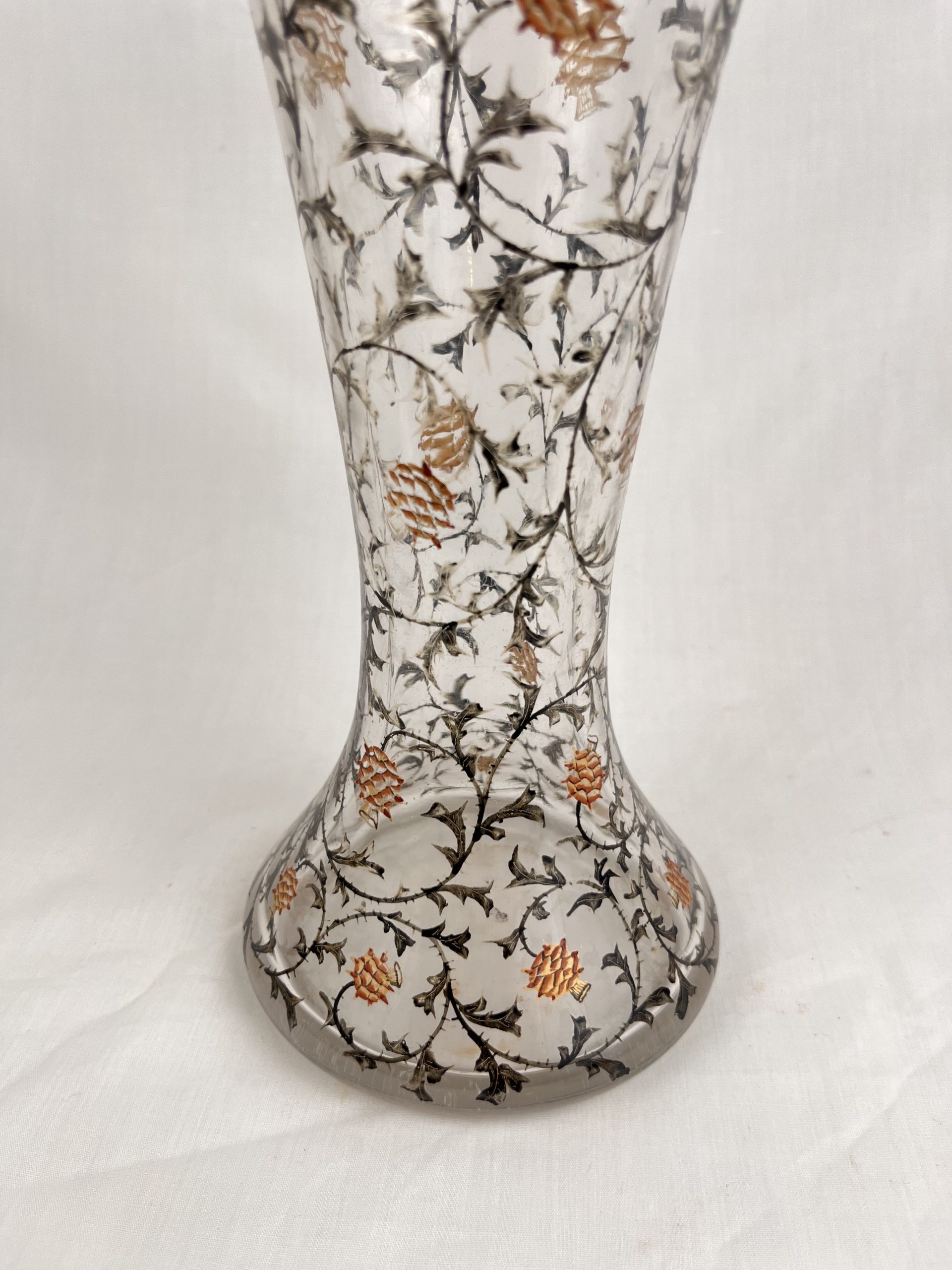 FLORERO PINTADO A MANO / DAUM NANCY / ART NOUVEAU / FRANCIA - Imagen 2